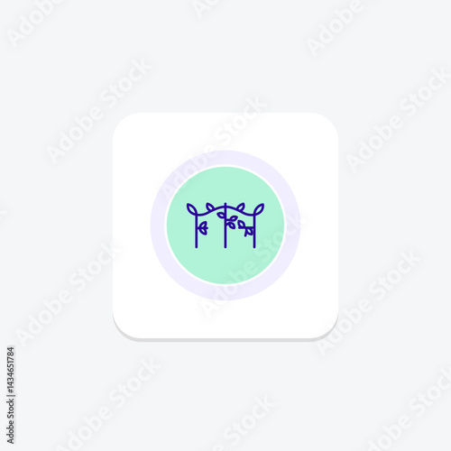 Trellis With Vines, vector, pixel perfect, illustrator file