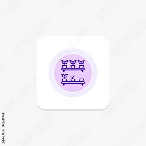Indoor Herb Shelf, vector, pixel perfect, illustrator file