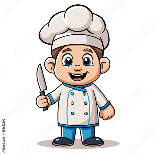 Cartoon chef character holding a knife (1)