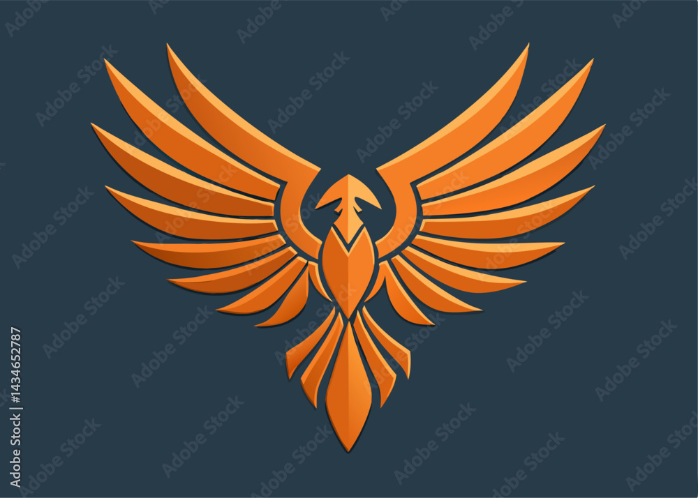 Obraz premium Majestic Phoenix Emblem
