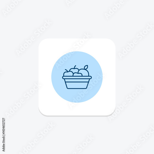 Fruit Picking Basket, vector, pixel perfect, illustrator file