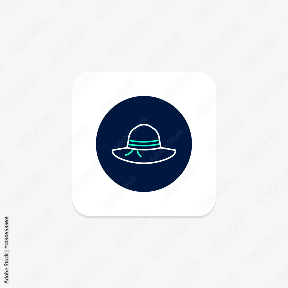 Fototapeta premium Gardening Hat, vector, pixel perfect, illustrator file