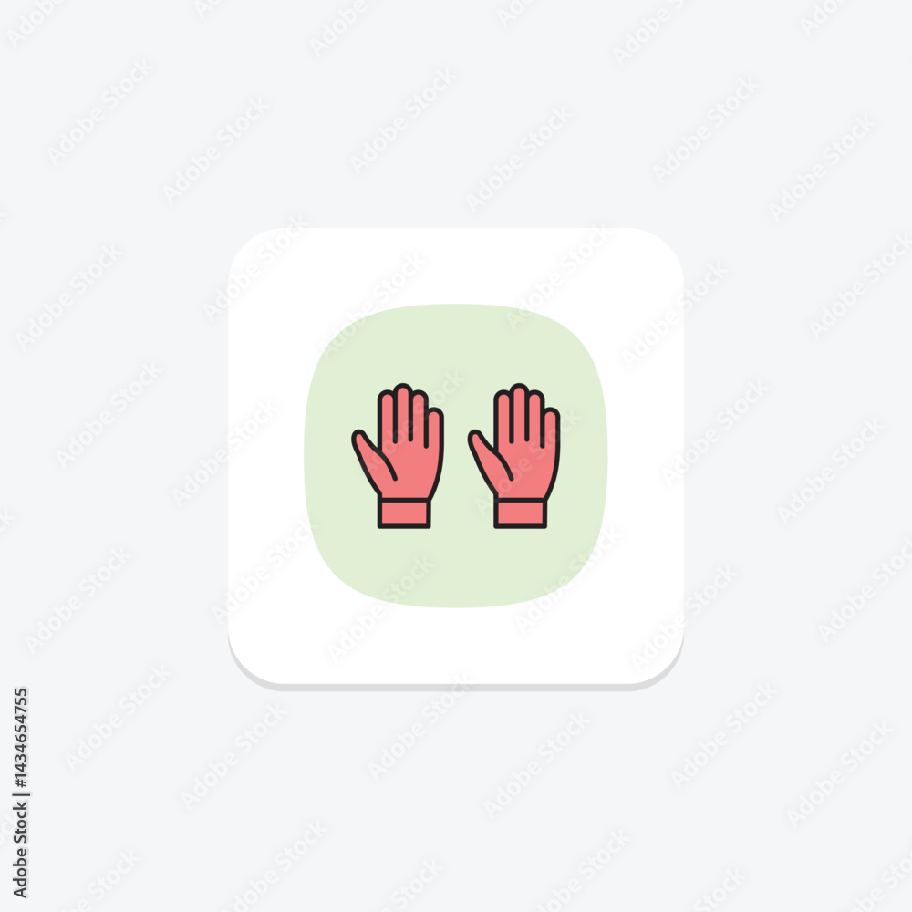 Obraz premium Garden Gloves, vector, pixel perfect, illustrator file