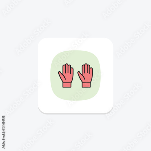 Garden Gloves, vector, pixel perfect, illustrator file