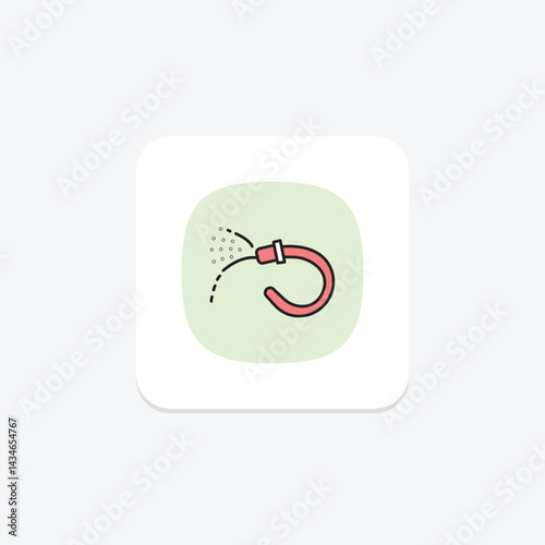 Garden Hose Spray, vector, pixel perfect, illustrator file
