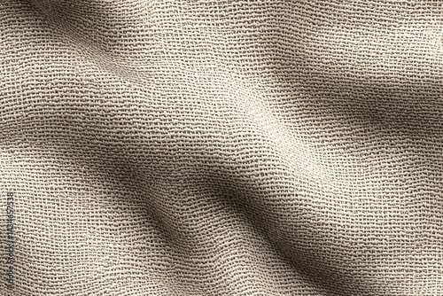 A close-up shot capturing the intricate texture of a woven fabric, showcasing the play of light and shadow across its undulating surface, creating a sophisticated, neutral background.
