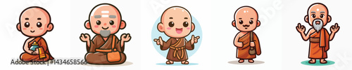 vector of a monk.