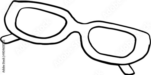 Lined Eye Glasses Fashion Accessory