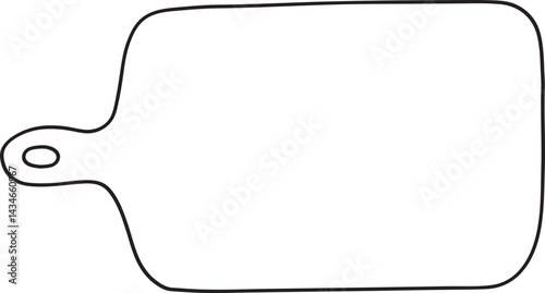 Lined Cutting board Cooking and Baking Utensil Hand Drawn