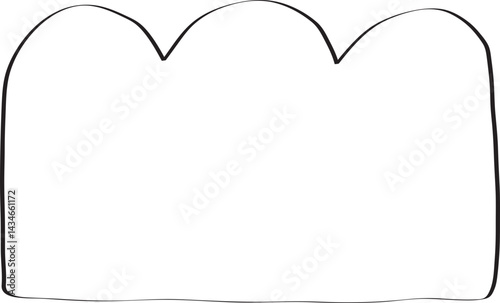 Lined Bread Bakery element Hand Drawn
