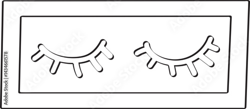 Lined Sleep Mask Hand Drawn Illustration
