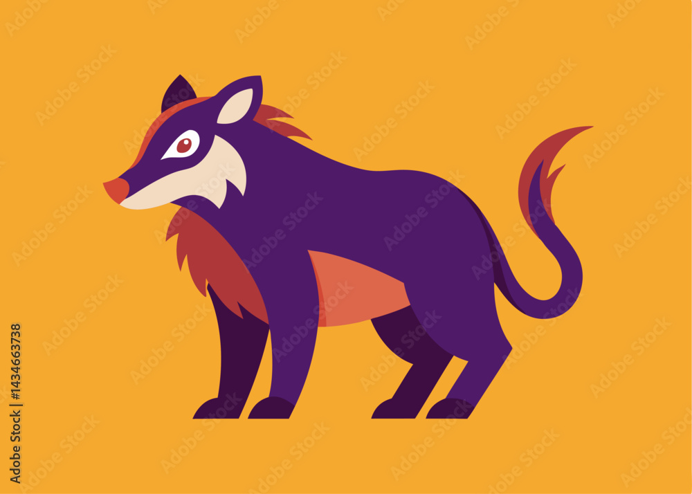 Obraz premium Taz: A vibrant illustration of an Taz, a fascinating creature of the wild, depicted with an air of mystery and character, against an eye-catching backdrop.