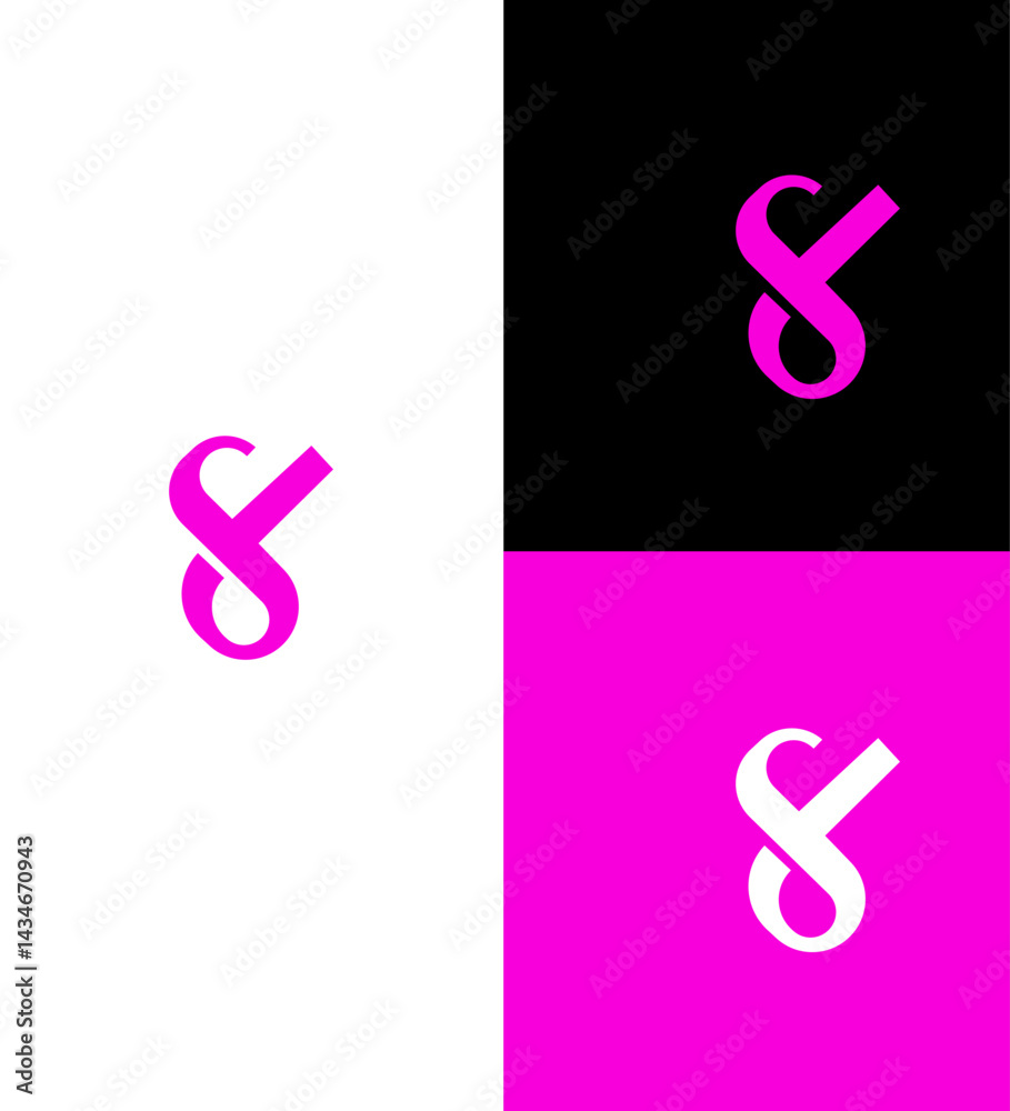 Abstract SB Logo Design Four Background Variations Abstract SB Logo Design Four Background Variations