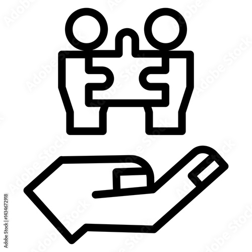 Business teamwork solution icon