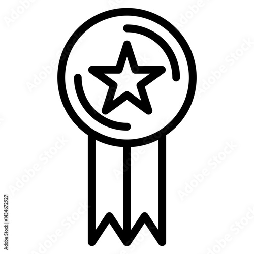 Award ribbon star icon