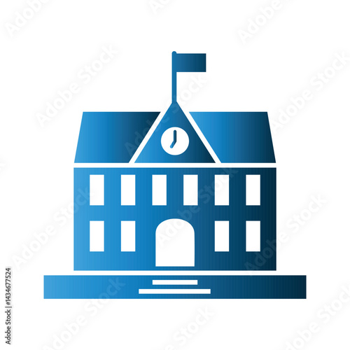 School Building icon design template