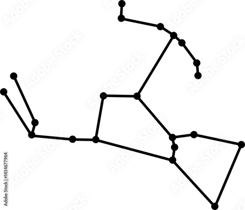 Orion constellation vector. astrology, symbol