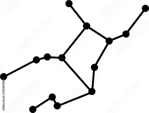 Virgo constellation vector. astrology, symbol