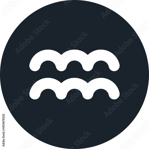 Aquarius zodiac icon vector. constellation, astrology, symbol