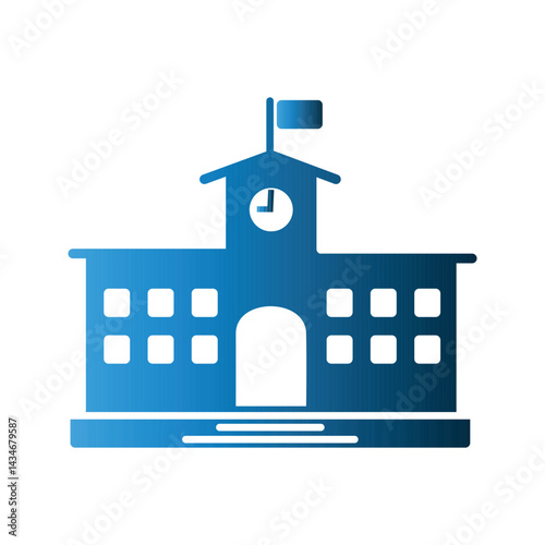 School Building icon design template