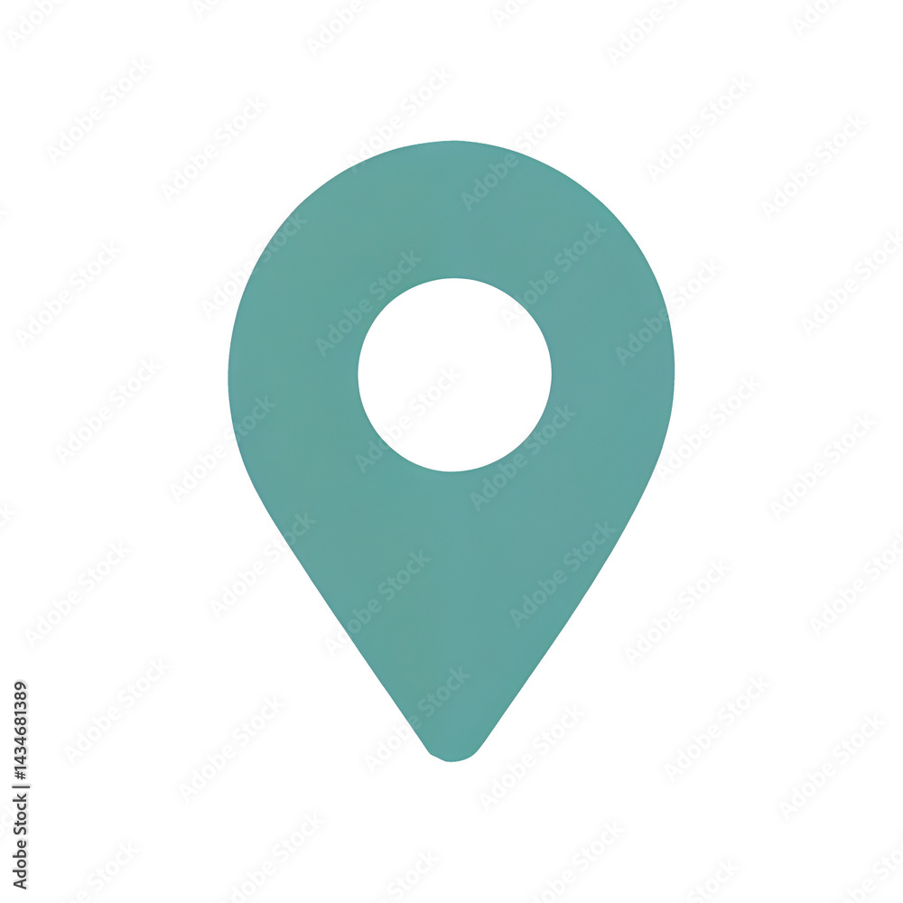 Blue-green location pin icon – navigation map symbol
