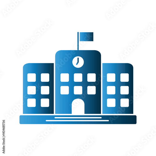 School Building icon design template