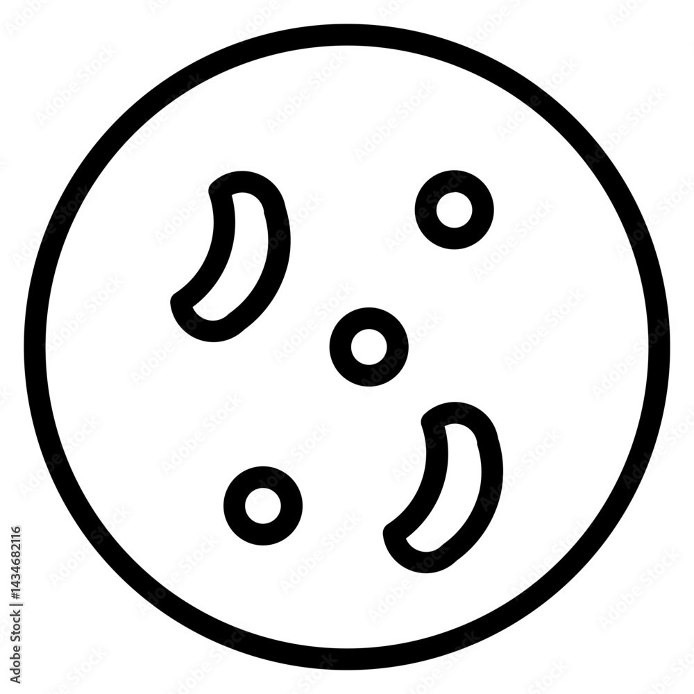 Fototapeta premium Contour Health Bacteria Line Icon