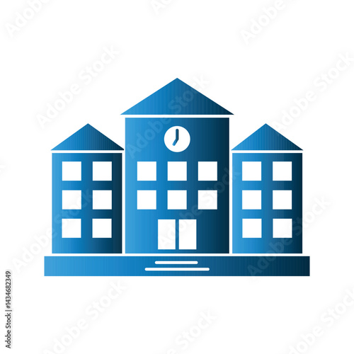School Building icon design template