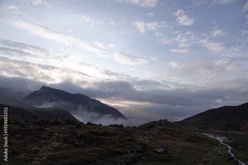 Waking up Above the Clouds, Ausangate trek, Peru photo