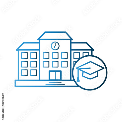 School Building icon design template