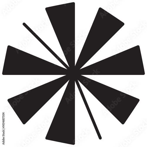 Brutalist geometric snowflake