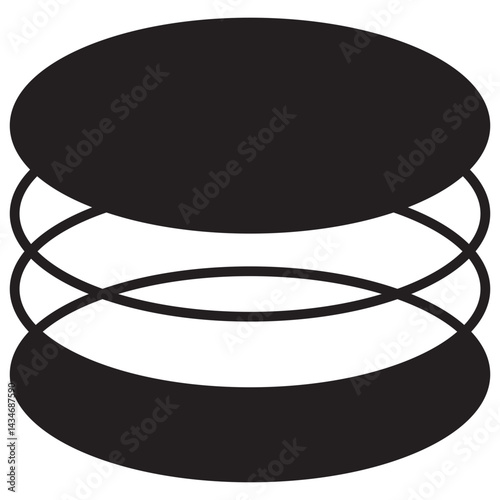 Geometric Brutalist Shape Element