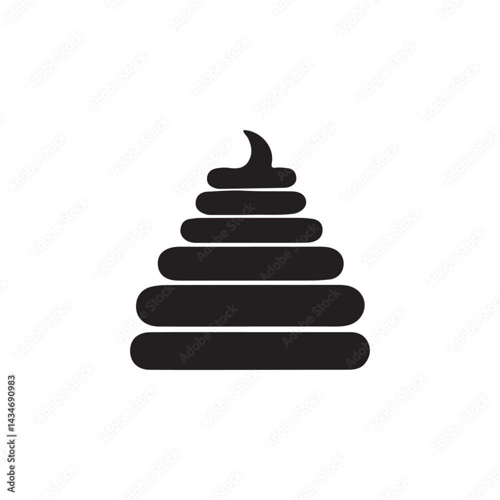 Cartoon Poop Icon Vector Illustration Isolated on White Background Cartoon Poop Icon Vector Illustration Isolated on White Background