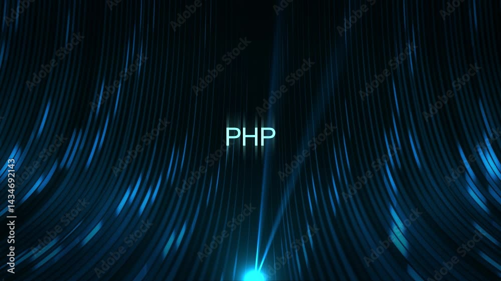 Cinematic Data Cable Text Technology Concept - PHP