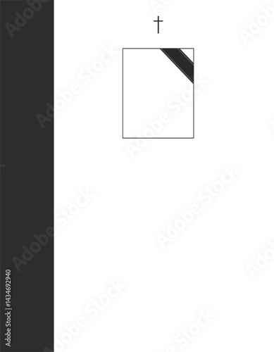 Memorial Service Layout Professional and graceful template for funeral announcements