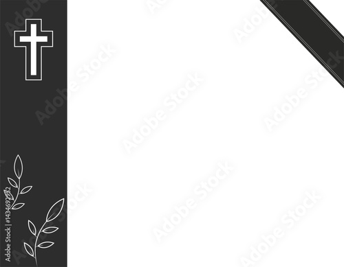 Simple Remembrance Card Clean white space with subtle religious elements