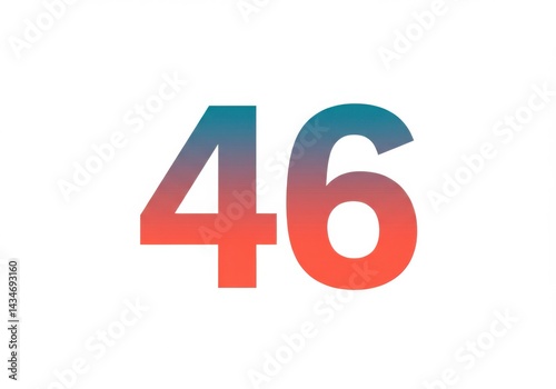 Abstract glowing neon business 46 number concept illustration background