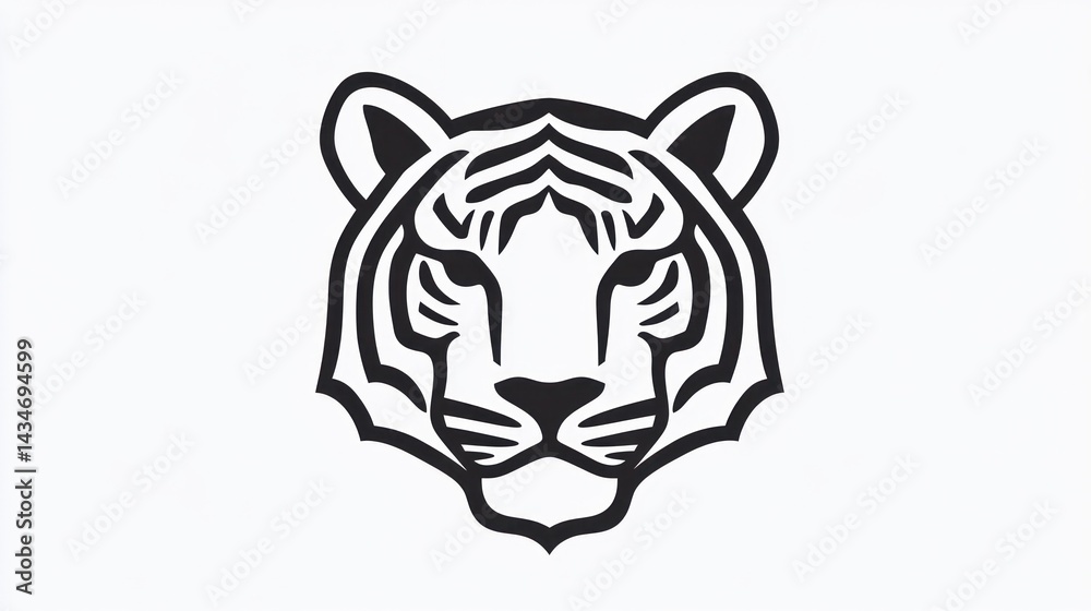Fototapeta premium Tiger Head Graphic Design (14)