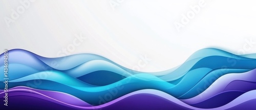 Wallpaper Mural Abstract blue and purple wave background with dynamic flowing shapes for modern design and creative concept Torontodigital.ca