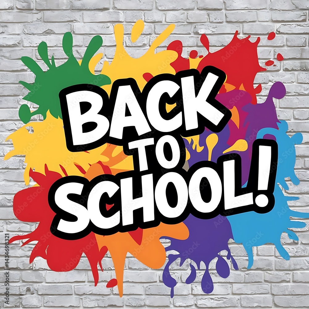 Fototapeta premium Back to School Vector Image Illustration