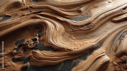 Captivating sand patterns desert landscape realistic photography natural environment close-up abstract art