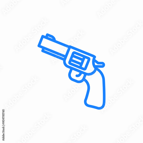 handgun pistol icon sign vector