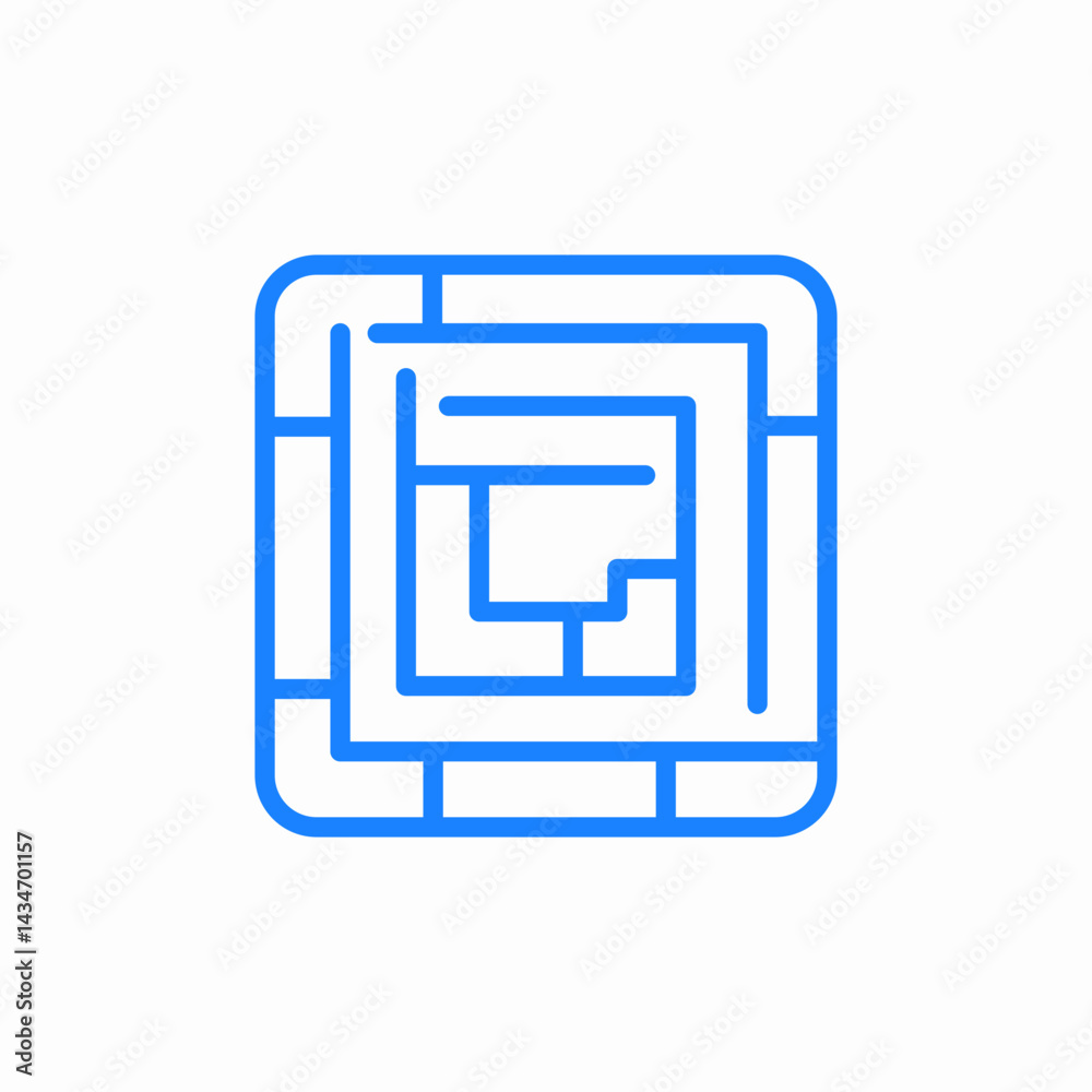 labyrinth puzzle icon sign vector labyrinth puzzle icon sign vector