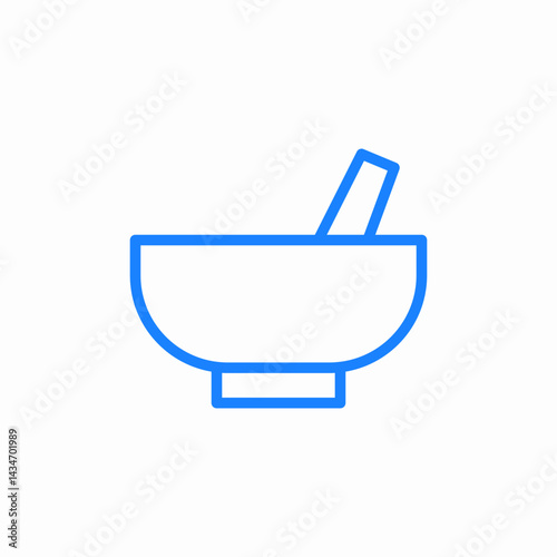 mortar pestle icon sign vector