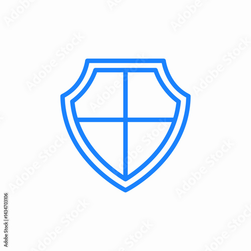 protective shield icon sign vector