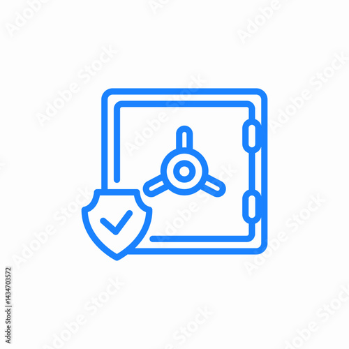 secure vault icon sign vector