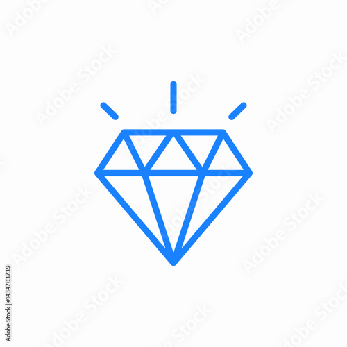 shining diamond icon sign vector