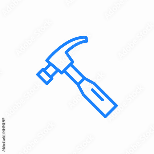 tack hammer icon sign vector