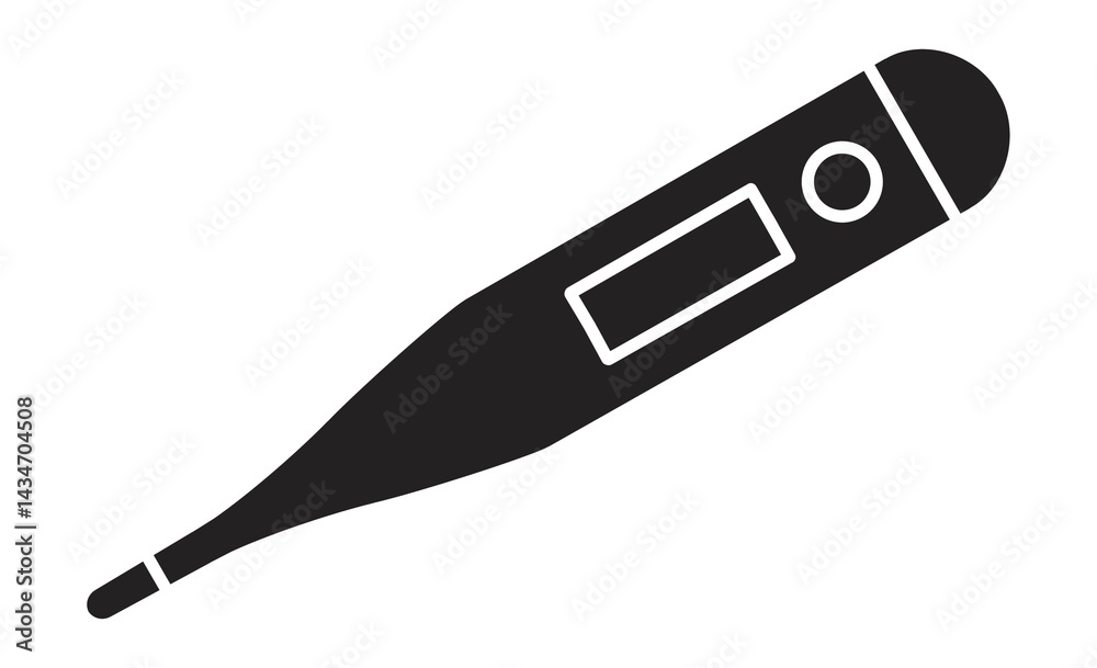 シンプルな線画スタイルの体温計イラスト シンプルな線画スタイルの体温計イラスト