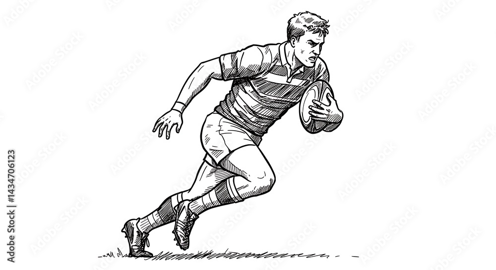 Rugby Player in Motion: A Dynamic Sketch Rugby Player in Motion: A Dynamic Sketch